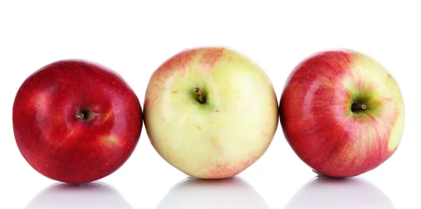 Słodkie jabłka na białym tle — Zdjęcie stockowe