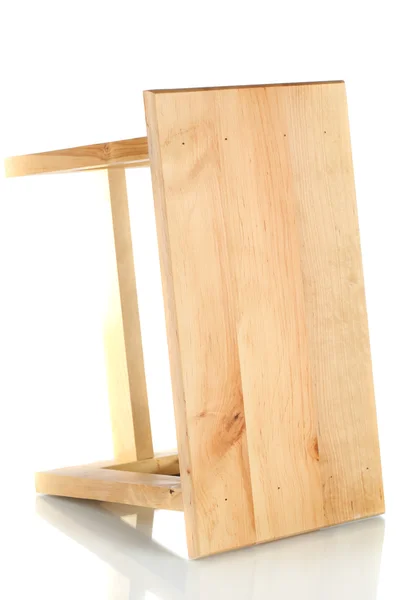 Fezes de madeira isoladas em branco — Fotografia de Stock