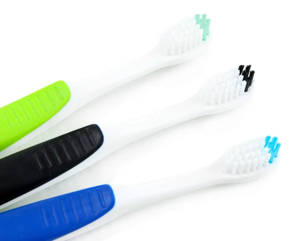 Brosses à dents isolées sur blanc — Photo