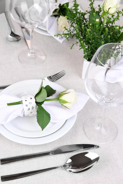 Table arrangement in restaurant Royalty Free Stock Photos