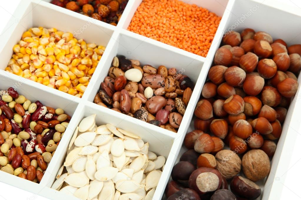 Assortment of chestnut,beans