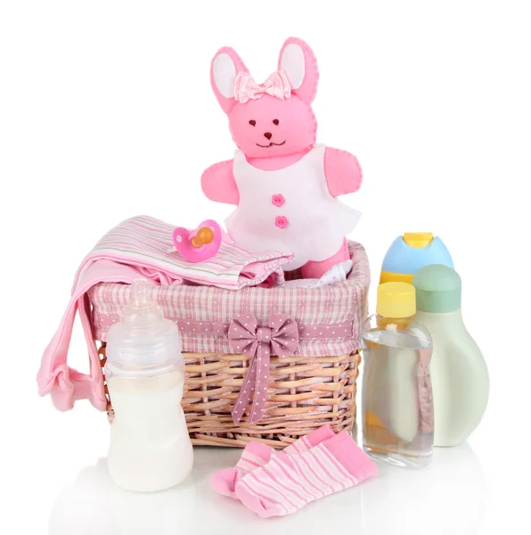 Baby accessoires geïsoleerd op wit — Stockfoto