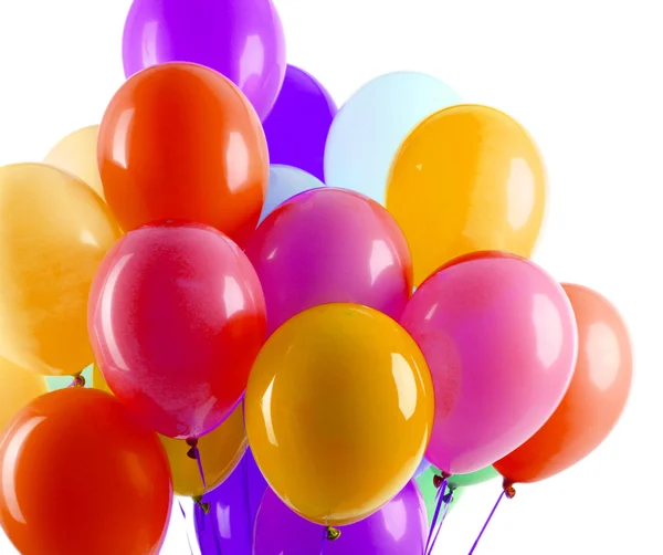 Colorful balloons isolated on white — Stock Photo, Image