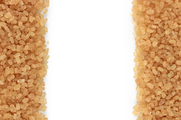 Brown sugar on white background — Stock Photo, Image