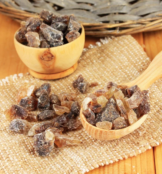 Different types of sugar on table close-up — Stock Photo, Image