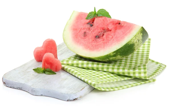 Fresh watermelon isolated on white — Stock Photo, Image