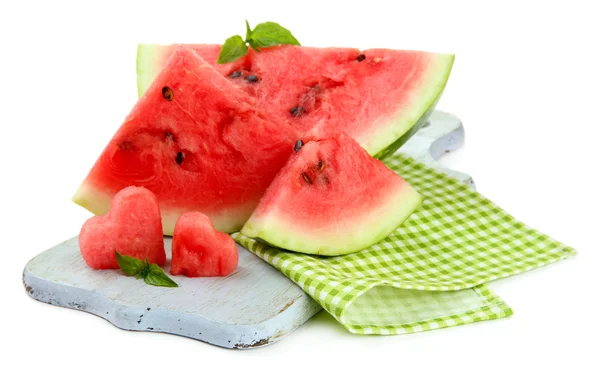 Fresh watermelon isolated on white — Stock Photo, Image