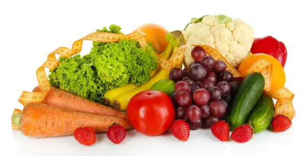 Fresh vegetables isolated on white — Stock Photo, Image