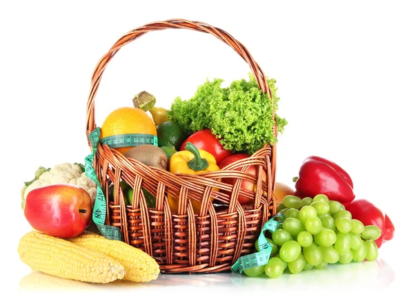 Verduras frescas aisladas en blanco — Foto de Stock