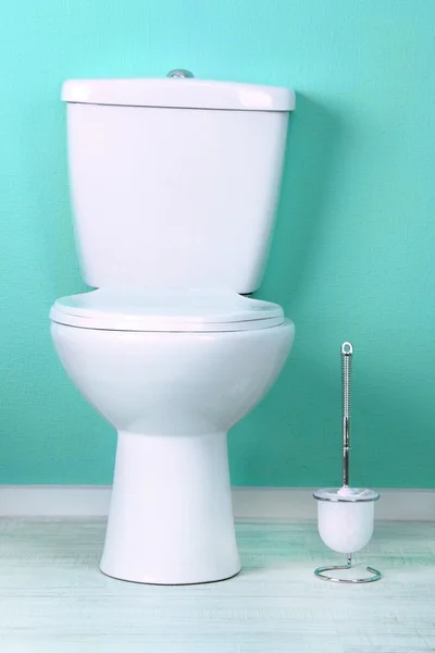 White toilet bowl in bathroom — Stock Photo, Image