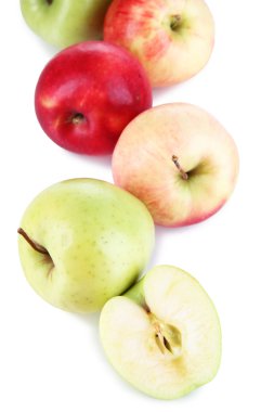 tatlı elma üzerine beyaz izole