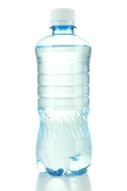 şişe su, üzerinde beyaz izole
