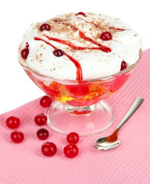 beyaz zemin üzerine masada lezzetli reçel