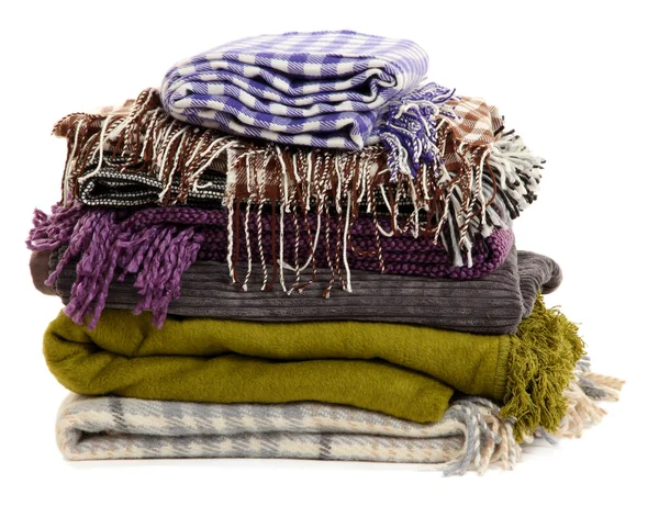 beyaz izole sıcak İskoç şalılar