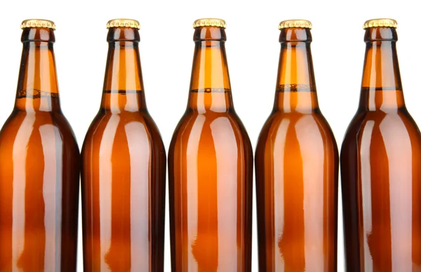 Elszigetelt fehér üveg sör — Stock Fotó