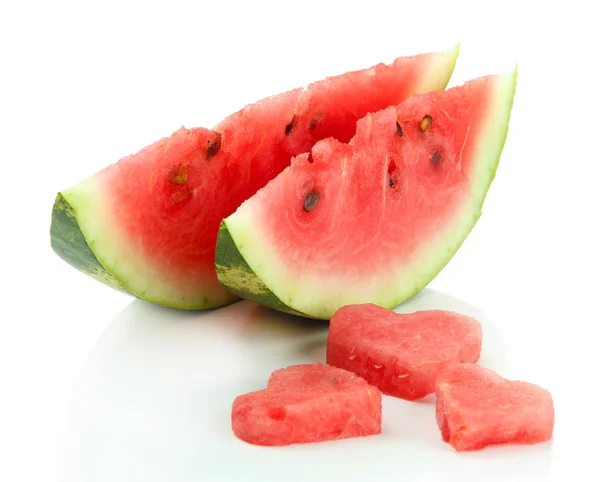 Fresh ripe watermelon isolated on white — Stock Photo, Image