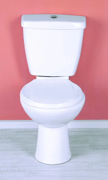 White toilet bowl in a bathroom — Stock Photo, Image