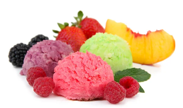 Delicious ice cream isolated on white — Stock Photo, Image