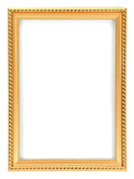 Golden frame, isolated on white — Stock Photo, Image