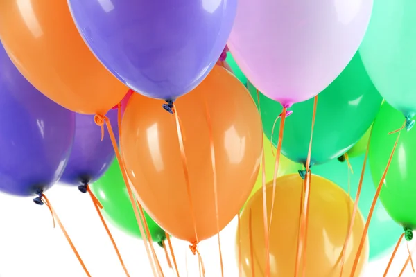 Färgglada ballonger på nära håll — Stockfoto