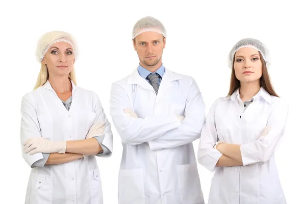 Operatori medici isolati su bianco — Foto Stock