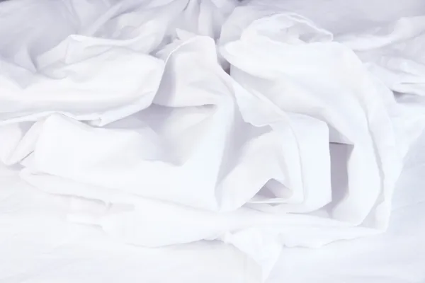 Närbild på sängkläder lakan — Stockfoto