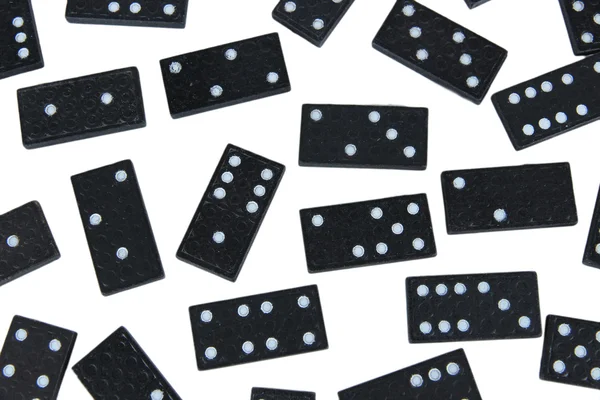 Dominos sur fond blanc — Photo