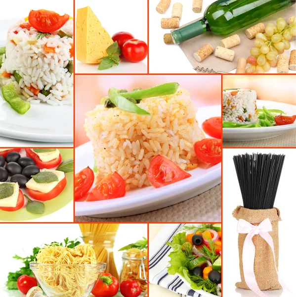 Sabroso collage de alimentos — Foto de Stock