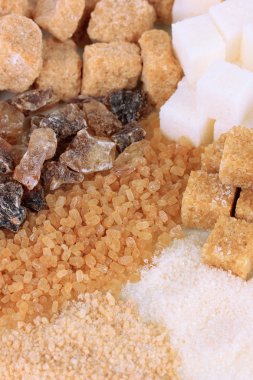 şeker yakın çekim farklı türleri