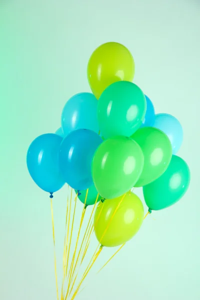 Colorful balloons on color background — Stock Photo, Image