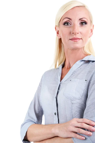 Mujer de negocios retrato aislado en blanco —  Fotos de Stock