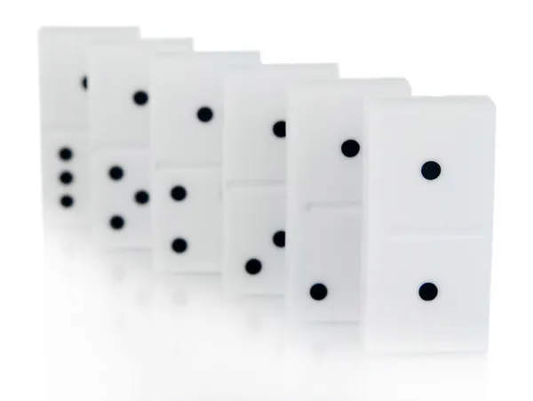 Domino isolato su bianco — Foto Stock