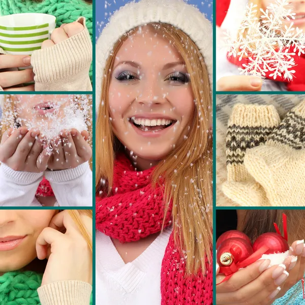 Winter collage — Stockfoto