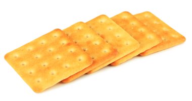 beyaz izole lezzetli kraker