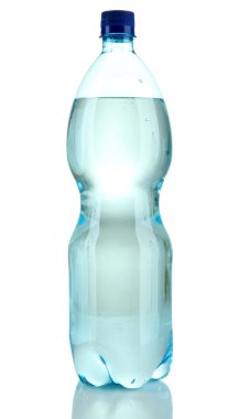 şişe su, üzerinde beyaz izole