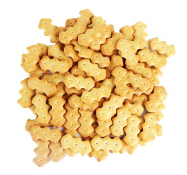 beyaz izole lezzetli kraker