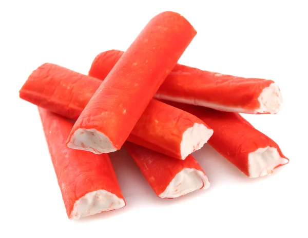 Crab sticks, isolated on white — Stock Photo, Image