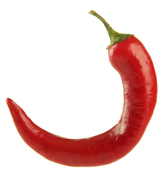 Red hot chili pepper isolated on white — Stock Photo, Image