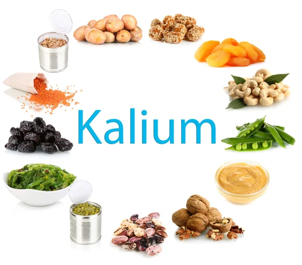 Producten die bevatten kalium — Stockfoto