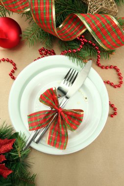 güzel Noel ayarlamak, yakın çekim