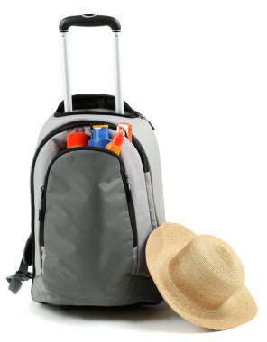 Bavul beyaz üzerine izole