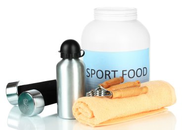 Beyazda izole edilmiş spor için farklı araçlar