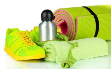 Beyazda izole edilmiş spor için farklı araçlar