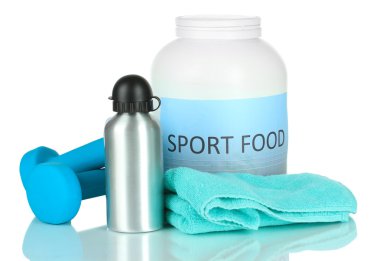 Beyazda izole edilmiş spor için farklı araçlar