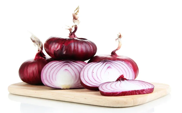 Fresh red onions isolated on white — Stock Photo, Image