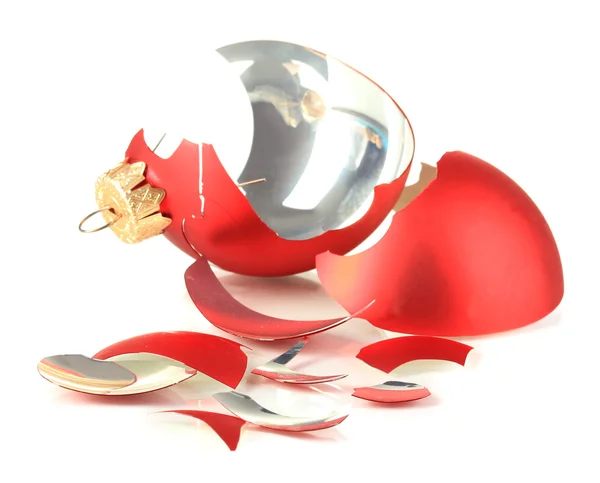 Broken Christmas Toy isolated on white — Stock Photo, Image