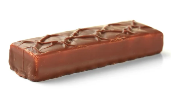 Delicious chocolate bar isolated on white — Stock Photo, Image