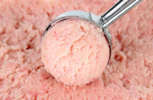 Tasty ice cream scoop, close up — Stock Photo, Image