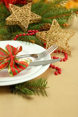 güzel Noel ayarlamak, yakın çekim