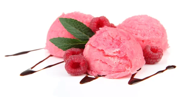 Delicious ice cream isolated on white — Stock Photo, Image